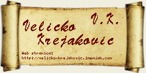 Veličko Krejaković vizit kartica